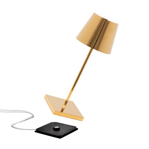 Zafferano Poldina mini Akkulampe innen gold glanz