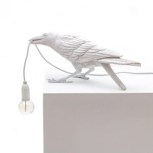 SELETTI Bird Lamp LED-Dekoleuchte, spielend, weiß