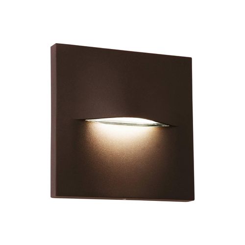 LED-Außenwandleuchte Vita, rostbraun, 14 x 14 cm