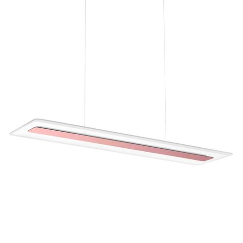 LED-Hängeleuchte Antille, Glas, rechteckig, kupfer