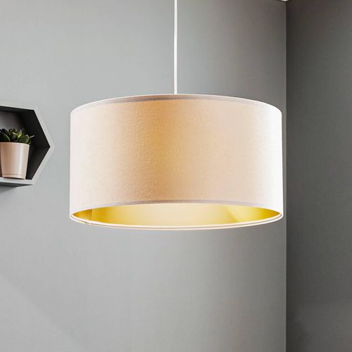 Pendelleuchte Salina, weiß/gold Ø 50cm