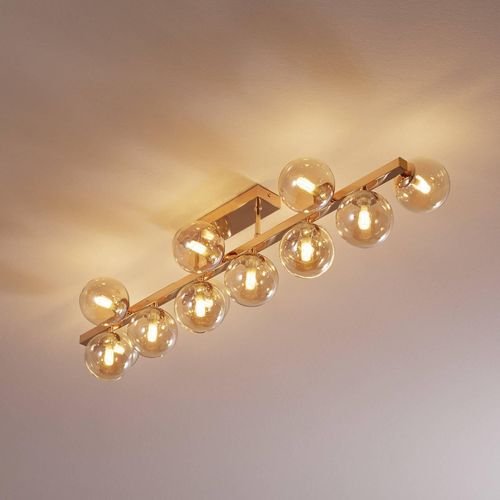 Deckenleuchte Dallas, gold, 13-flammig