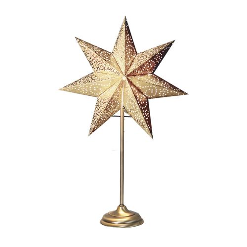 Standstern Antique, Metall/Papier, gold