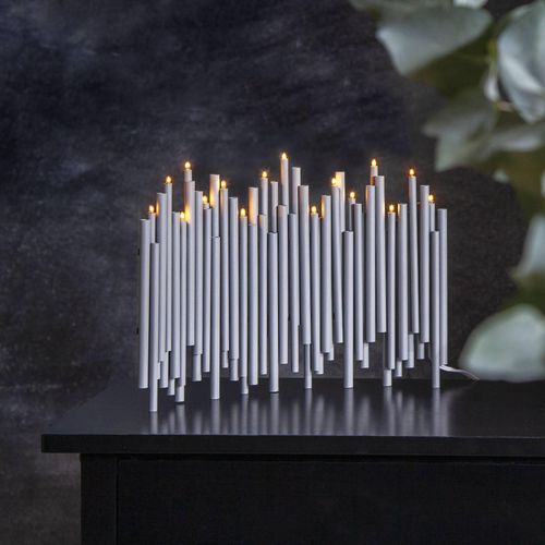 Kerzenleuchter Note, 16-flammig, grau