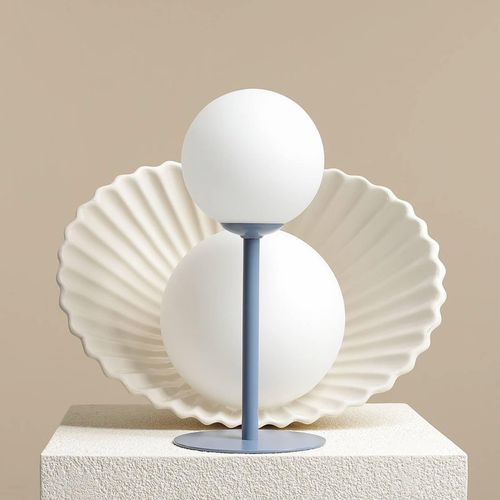 Tischleuchte Joel, Höhe 35 cm, blau/weiß