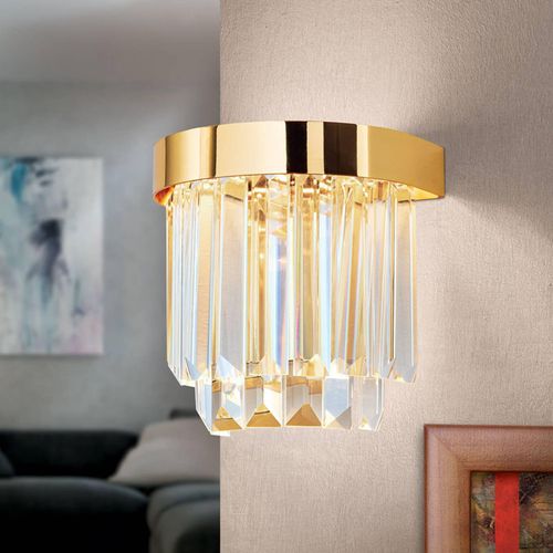 LED-Wandleuchte Prism mit Up- and Downlight, gold