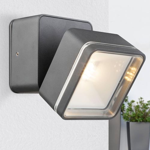 LED-Außenwandlampe Lissy, anthrazit, eckig