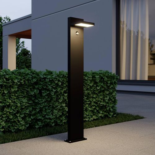 Lucande LED-Pollerleuchte Silvan, 100 cm, Sensor, anthrazit