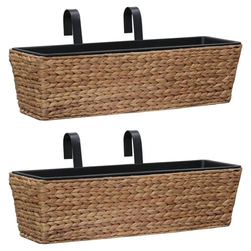 Blumenkasten 2 Stk. Wasserhyazinthe | Farbe: Braun