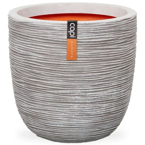 Capi Blumentopf Nature Rib Oval Kofz933 | Farbe: Elfenbein | Größe: 43 x 41 cm