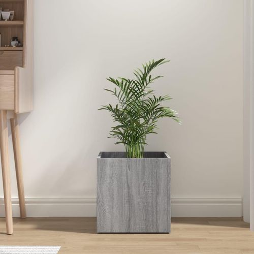 Pflanzgefäß 40X40X40 Cm Holzwerkstoff | Farbe: Grau Sonoma