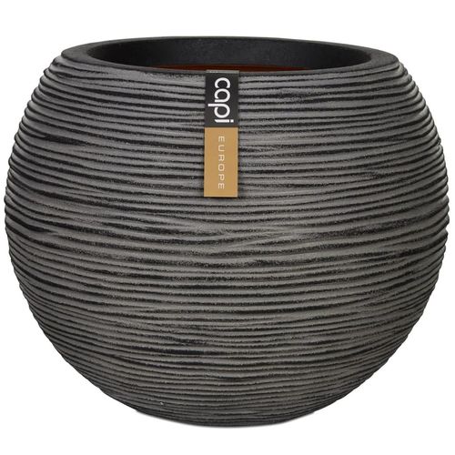 Capi Blumentopf Nature Rib Kugel Kofz271 Anthrazit | Größe: 62 x 48 cm