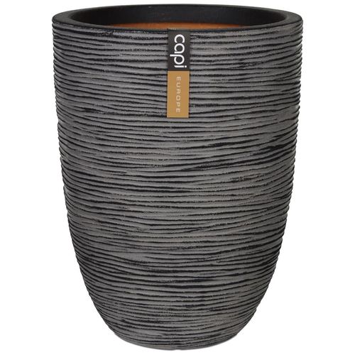 Capi Blumentopf Nature Rib Gerillt Kofz782 | Farbe: Anthrazit | Größe: 46 x 58 cm