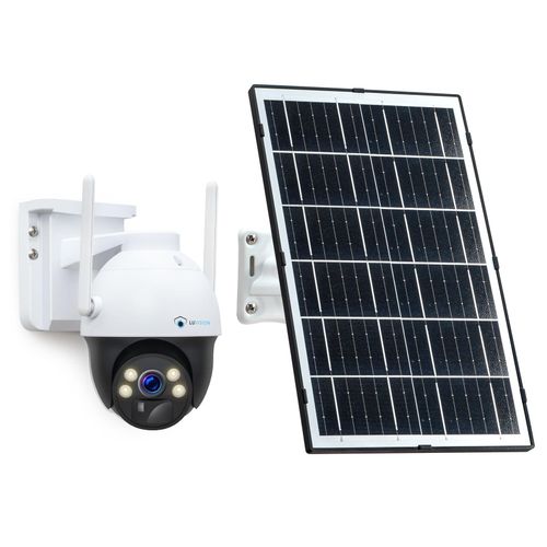 LUVISION 4G / LTE PTZ Solar Überwachungskamera 4MP mit SIM Karte 2-Wege Audio, KI Bewegungsverfolgung farbige Nachtsicht
