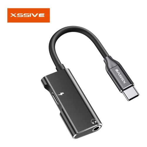 Adapter Audio Konverter Typ-C auf Minijack 3.5mm + Typ-C