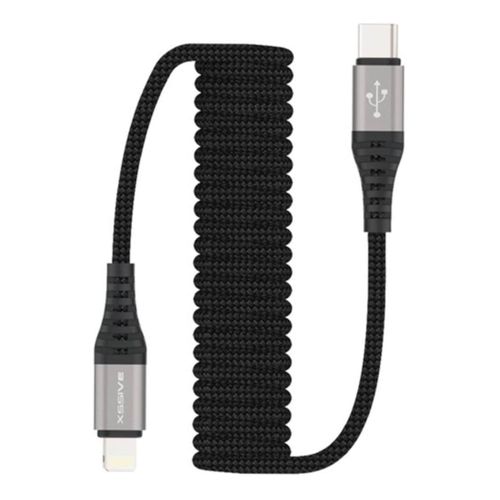 1,5 m Spiral Ladekabel und Datenkabel Kompatibel mit IOS Strechable geflochten