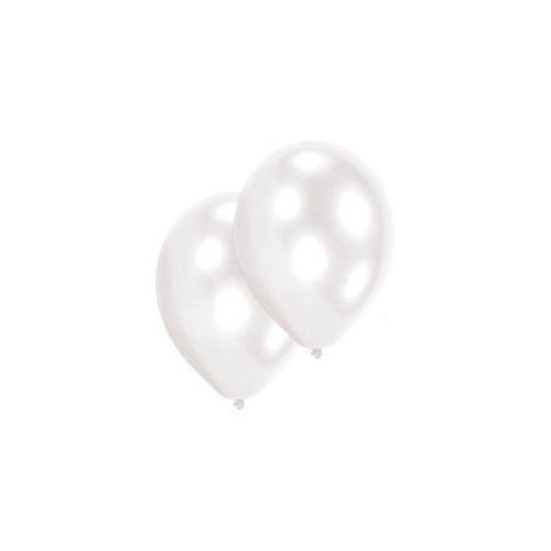 amscan® Luftballons Pearl weiß, 50 St.