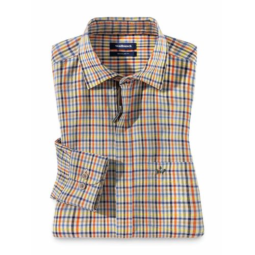 Leinen-Mix Hemd Zip & Go