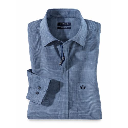 Leinen-Mix Hemd Zip & Go