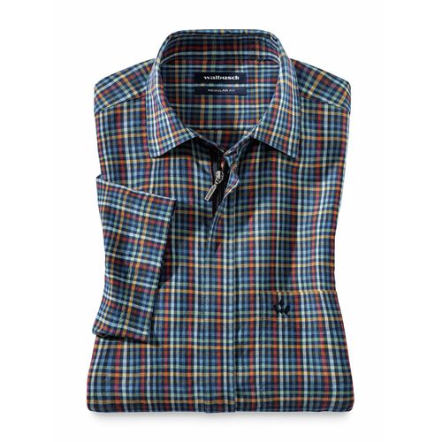 Leinen-Mix Hemd Zip & Go