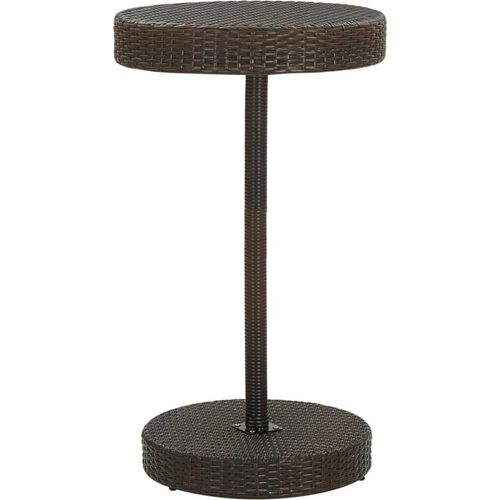 Gartentisch Braun 60,5x106 cm Poly Rattan