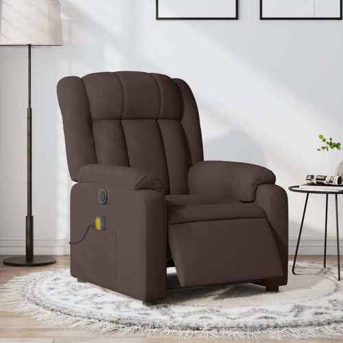 Massagesessel Elektrisch Dunkelbraun Stoff 3205309