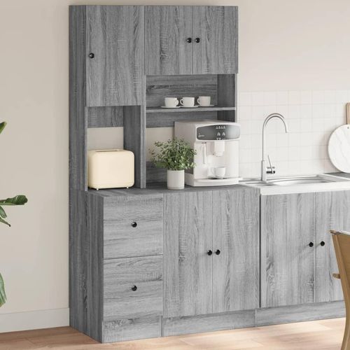 Küchenschrank Grau Sonoma 95x50x180 cm Holzwerkstoff