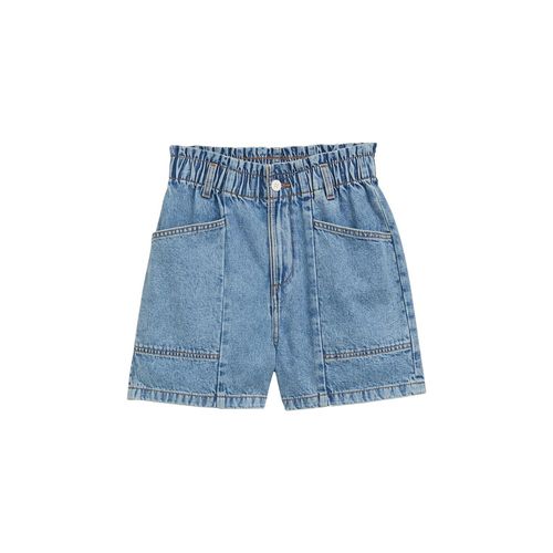 TOM TAILOR DENIM Damen TTLINOU WIDE Jeans Shorts, blau, Uni, Gr. S