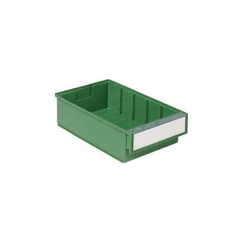 Schubladenbox TRESTON BiOX 3020, 3 l, temperatur- & chemiebeständig, Etikett & Schutzschild, B 186 x T 300 x H 82 mm, Biokunststoff, grün