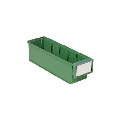 Schubladenbox TRESTON BiOX 3010, 1,3 l, temperatur- & chemiebeständig, Etikett & Schutzschild, B 90 x T 300 x H 82 mm, Biokunststoff, grün