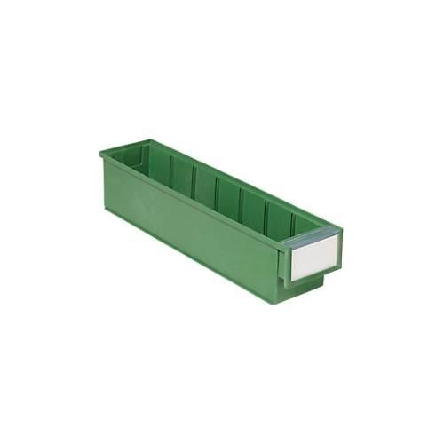Schubladenbox TRESTON BiOX 4010, 1,9 l, temperatur- & chemiebeständig, Etikett & Schutzschild, B 92 x T 400 x H 82 mm, Biokunststoff, grün