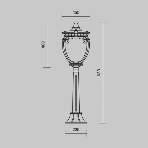 Maytoni Fleur Wegeleuchte, bronze