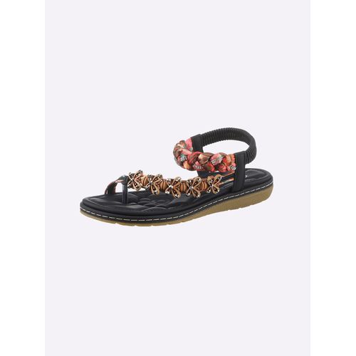 Zehentrenner ANDREA CONTI, Damen, Gr. 38, bunt (schwarz, bunt), Textil, modisch, Schuhe