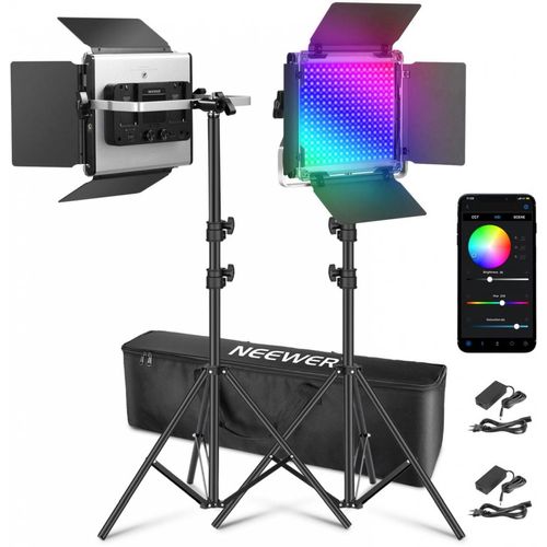 NEEWER 660 PRO II Watt RGB LED Dauerlicht-Set inkl. Stative