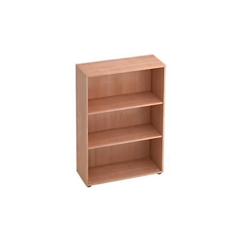 Regal für Anbauwand TARA, 3 Ordnerhöhen, stapelbar, B 800 x T 330 x H 1144 mm, Nussbaum-Dekor/Havanna