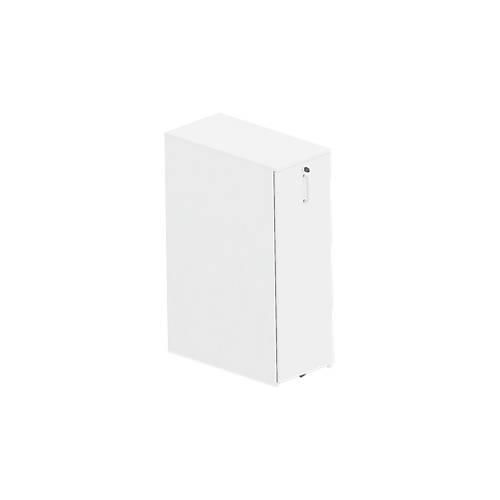 Hochcontainer Big Tower BEXXSTAR, 3 Regalfächer, rechts, abschließbar, B 400 x T 800 x H 1155 mm, weiß