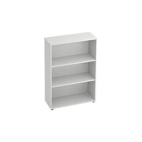 Regal für Anbauwand TARA, 3 Ordnerhöhen, stapelbar, B 800 x T 330 x H 1144 mm, lichtgrau