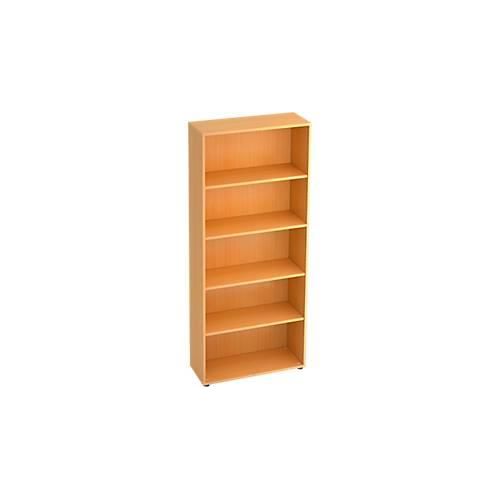 Regal für Anbauwand TARA, 5 Ordnerhöhen, stapelbar, B 800 x T 330 x H 1880 mm, Buche-Dekor