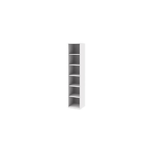Regal BARI, 6 Ordnerhöhen, 5 Böden, B 427 x T 430 x H 2174 mm, weiß