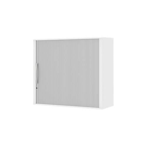 Aufsatz-Rollladenschrank BARI, 4 Böden, Mitteltrennwand, Schloss, H 1057 mm, weiß