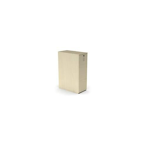 Hochcontainer Big Tower BEXXSTAR, 3 Regalfächer, rechts, abschließbar, B 400 x T 800 x H 1155 mm, Ahorn-Dekor