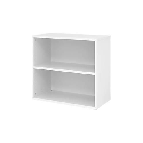 Regale Breno, 2 OH, 28 kg je Boden, B 800 x T 400 x H 748 mm, Spanplatte, weiß