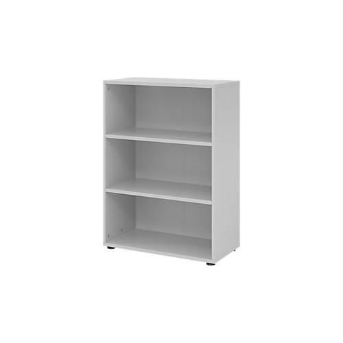 Regale Breno, 3 OH, 28 kg je Boden, B 800 x T 400 x H 1100 mm, Spanplatte, lichtgrau