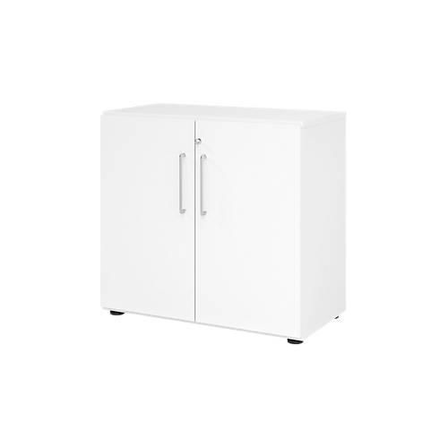 Schränke Breno, 2 OH, abschließbar, 28 kg je Boden, B 800 x T 420 x H 748 mm, weiß/weiß