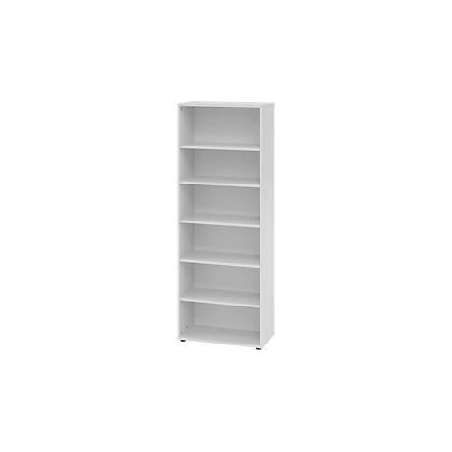 Regale Breno, 6 OH, 28 kg je Boden, B 800 x T 400 x H 2156 mm, Spanplatte, lichtgrau