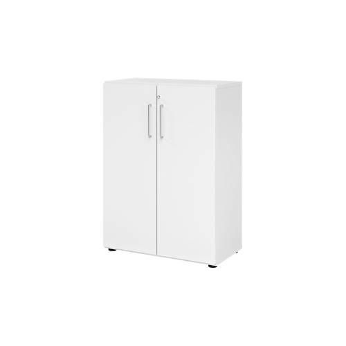 Schränke Breno, 3 OH, abschließbar, 28 kg je Boden, B 800 x T 420 x H 1100 mm, weiß/weiß