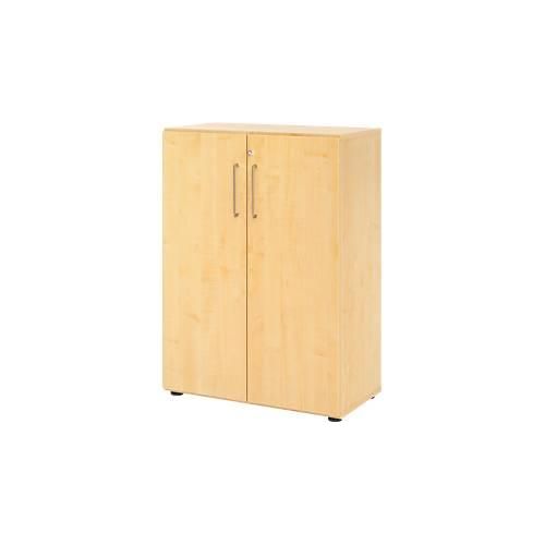 Schränke Breno, 3 OH, abschließbar, 28 kg je Boden, B 800 x T 420 x H 1100 mm, Ahorn/Ahorn