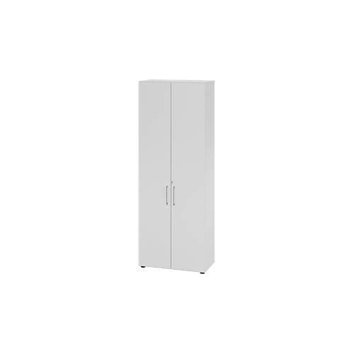 Schränke Breno, 6 OH, abschließbar, 28 kg je Boden, B 800 x T 420 x H 2156 mm, lichtgrau/lichtgrau