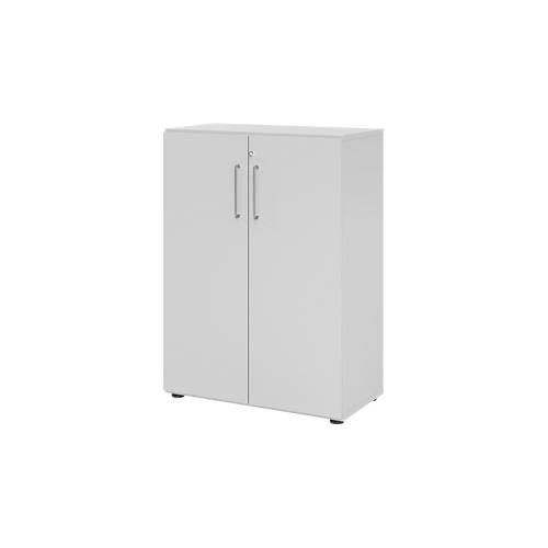 Schränke Breno, 3 OH, abschließbar, 28 kg je Boden, B 800 x T 420 x H 1100 mm, lichtgrau/lichtgrau