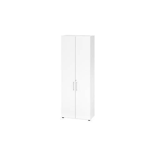 Schränke Breno, 6 OH, abschließbar, 28 kg je Boden, B 800 x T 420 x H 2156 mm, weiß/weiß